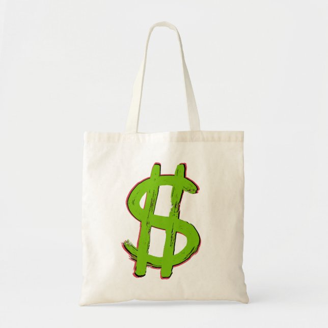 Tote Bag Signe dollar vert (Devant)