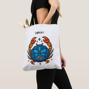 Tote Bag Signe du zodiaque Cancer Pop Art - Crabe céleste r