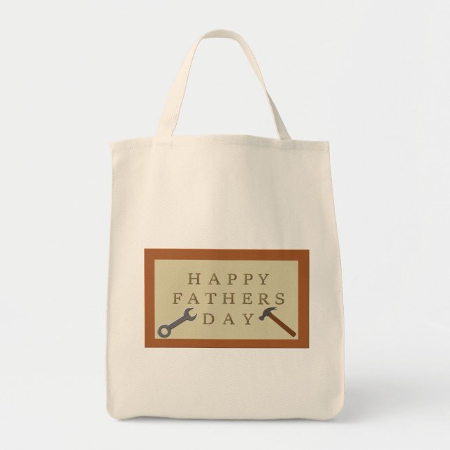 TOTE BAG SIGNE FÊTE DES PÈRES EN BOIS (Devant)