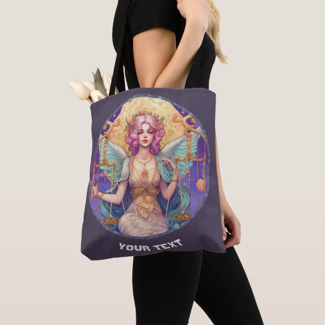 TOTE BAG SIGNE ZODIAC LIBRA PERSONNALISÉE (De près)