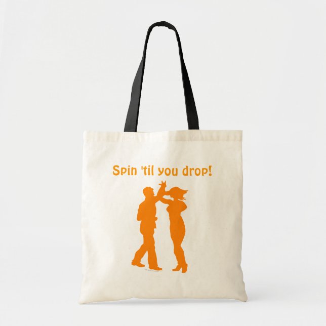 Tote Bag Silhouette de danse de rotation de danse de (Devant)