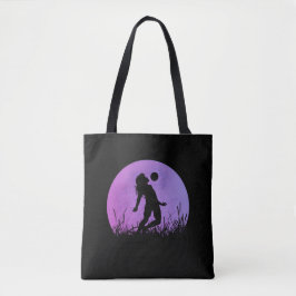 Tote Bag silhouette de fille de soccer