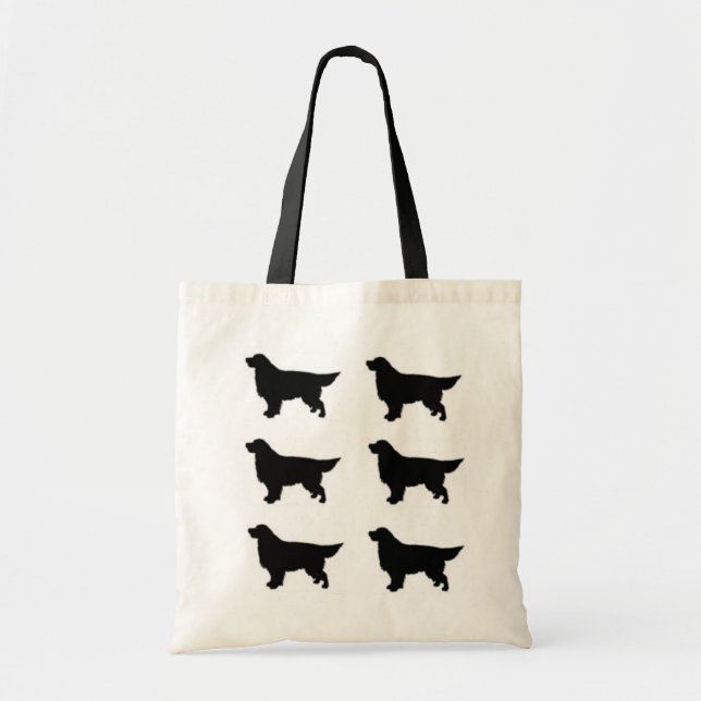 Tote Bag Silhouette de golden retriever (Devant)