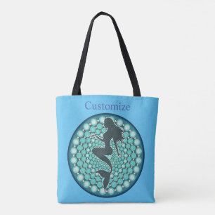 Tote Bag Silhouette de sirène dans les bulles Thunder_Cove 