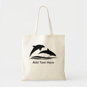 Tote Bag Silhouette Dolphin Ajouter un texte