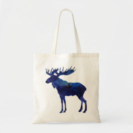 Tote Bag Silhouette d'orignal bleu