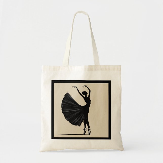Tote Bag Silhouette d'une danseuse (Devant)