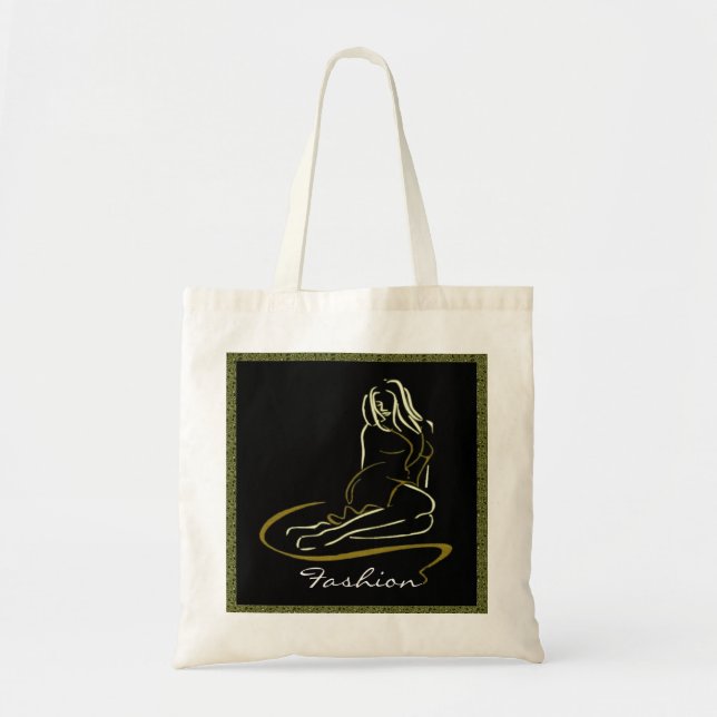 Tote Bag Silhouette femme mode (Devant)