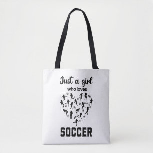 Tote Bag Silhouette filles jouant au football
