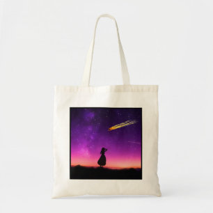 Tote Bag Silhouette Girl Watches