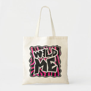 Tote Bag Silhouette noir et rose chaud Zèbre