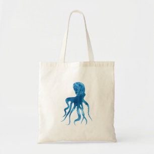 Tote Bag Silhouette octopique aquarelle