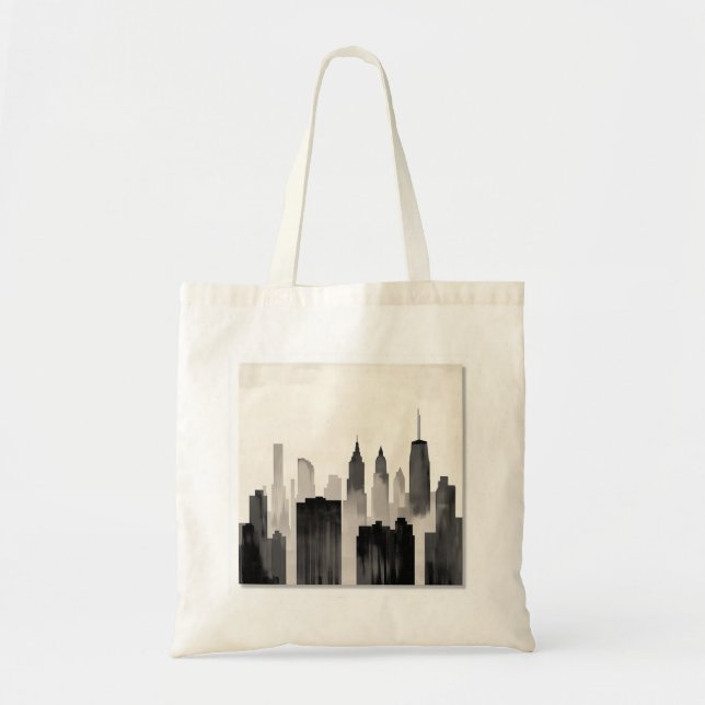 Tote Bag Silhouette urbaine Fourre-tout (Devant)