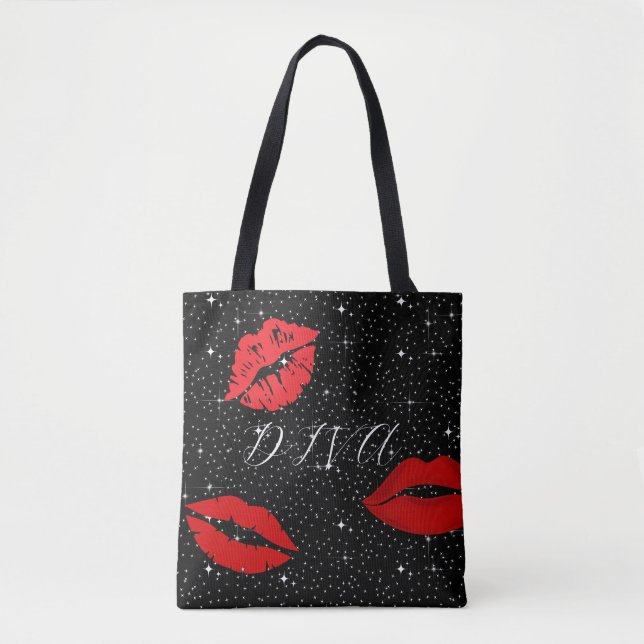 Tote Bag Silver Stars Diva tendance (Devant)