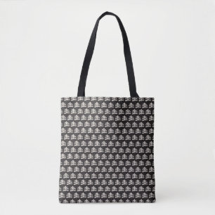 Tote Bag Simple À feuillage persistant Noir