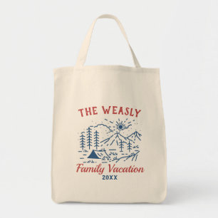 Tote Bag Simple Aventure Camping Famille Voyage routier