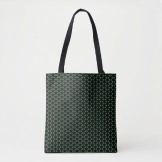 Tote Bag Simple dark green and black line patterned Tote