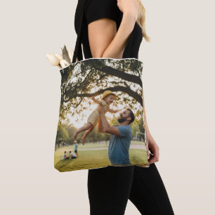 Tote Bag Simple logo personnalisé élégant minimal ici entre