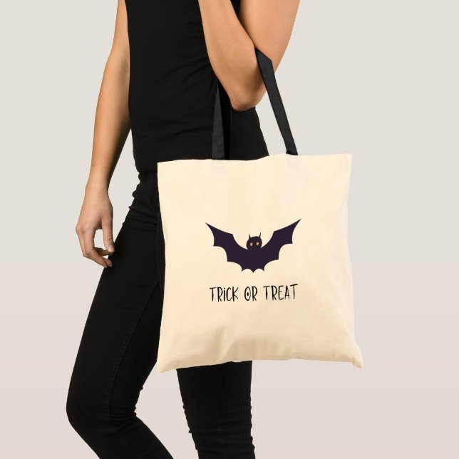 Tote Bag Simple minimaliste Cute Bat Trick ou Treat (Devant (produit))