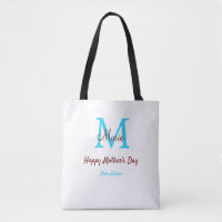 simple minimum jour mère bleu monogramme rose nom