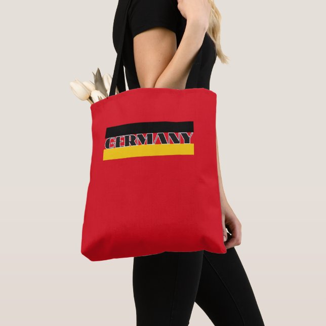 Tote Bag Simple Modern Allemagne drapeau allemand Souvenir (De près)
