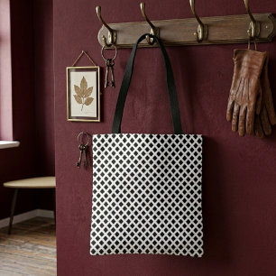 Tote Bag Simple moderne à damiers noir blanc