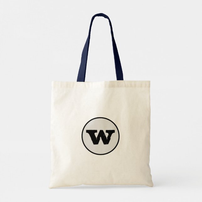 TOTE BAG SIMPLE MODERNE MODERNE MONOGRAM ÉLÉGANT CHIC STYLE (Dos)