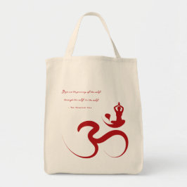 Tote Bag Simple Zen Yoga Om Calligraphie Silhouette Logo Sa