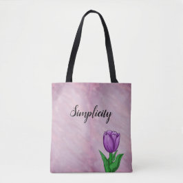 Tote Bag Simplicité Tulipe pourpre