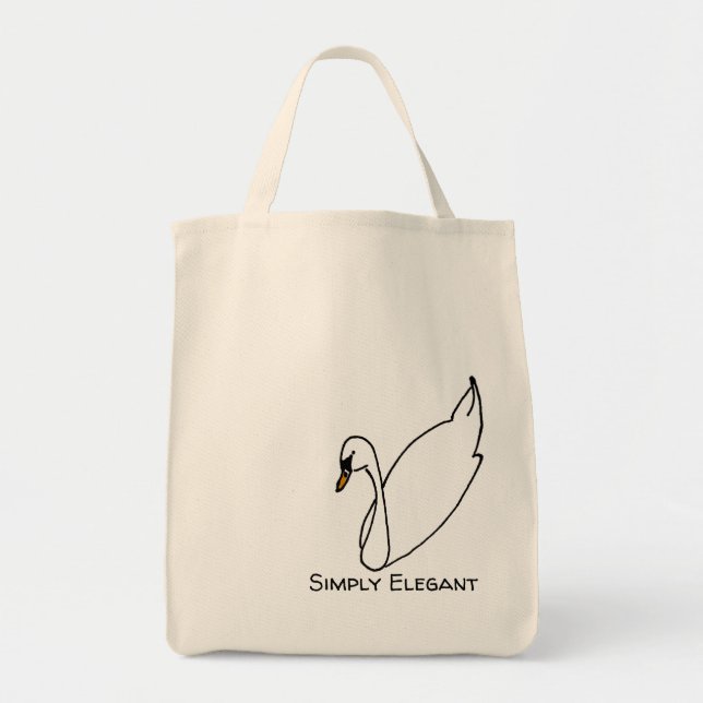 Tote Bag Simply Elegant Swan (Devant)
