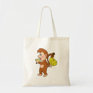 Tote Bag Singe avec bananes