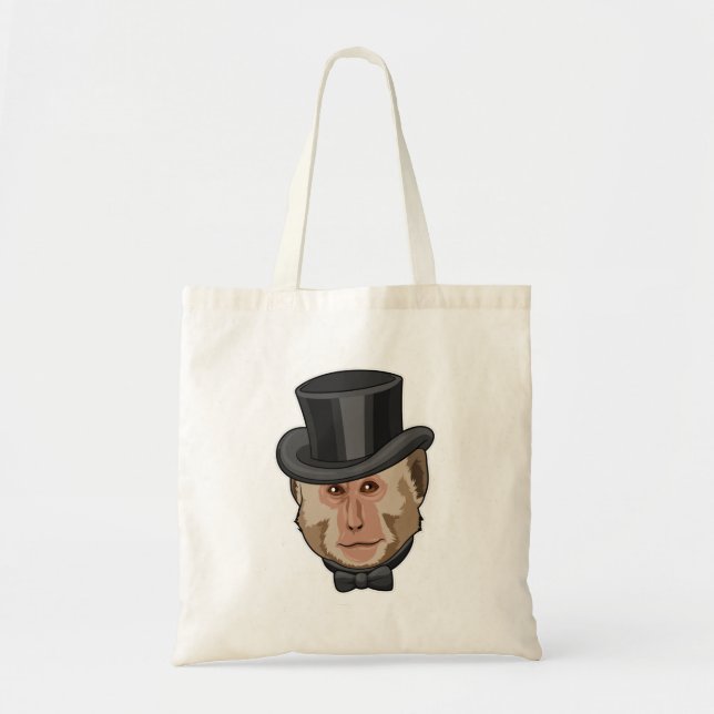 Tote Bag Singe avec Cylindre (Devant)