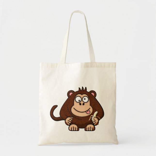 Tote Bag Singe bête avec dessin sur banane (Devant)