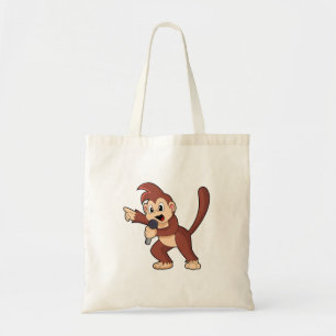 Tote Bag Singe comme Singe avec Microphone.PNG
