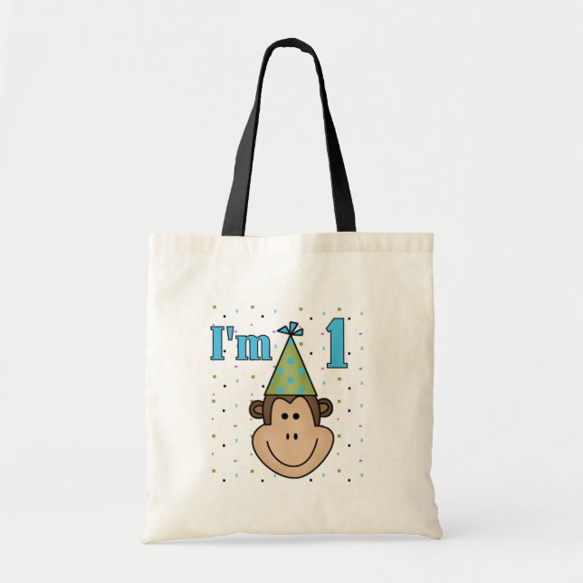 Tote Bag Singe dans le Casquette du Parti 1er Anniversaire  (Devant)