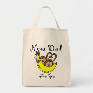 Tote Bag Singes Papa de jumeaux T-shirts et cadeaux