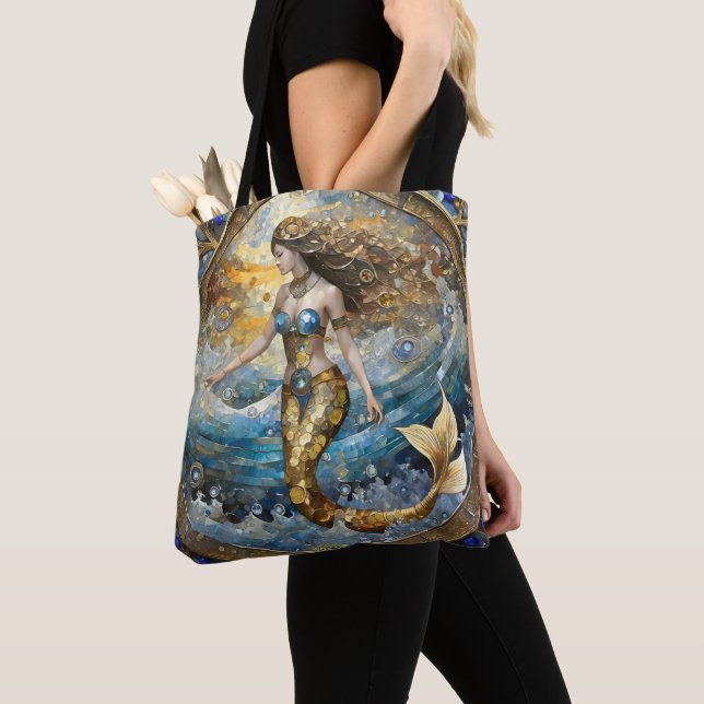 Tote Bag Sirène dans les vagues de l'océan (De près)