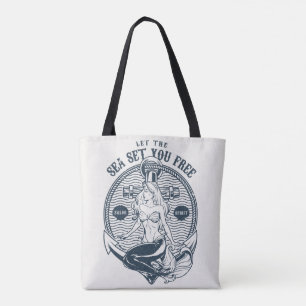Tote Bag Sirène de style vintage