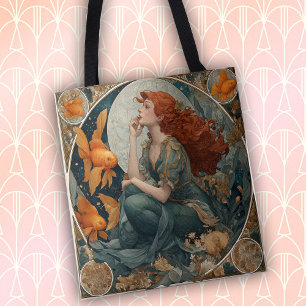 Tote Bag Sirène élégante Art Nouveau