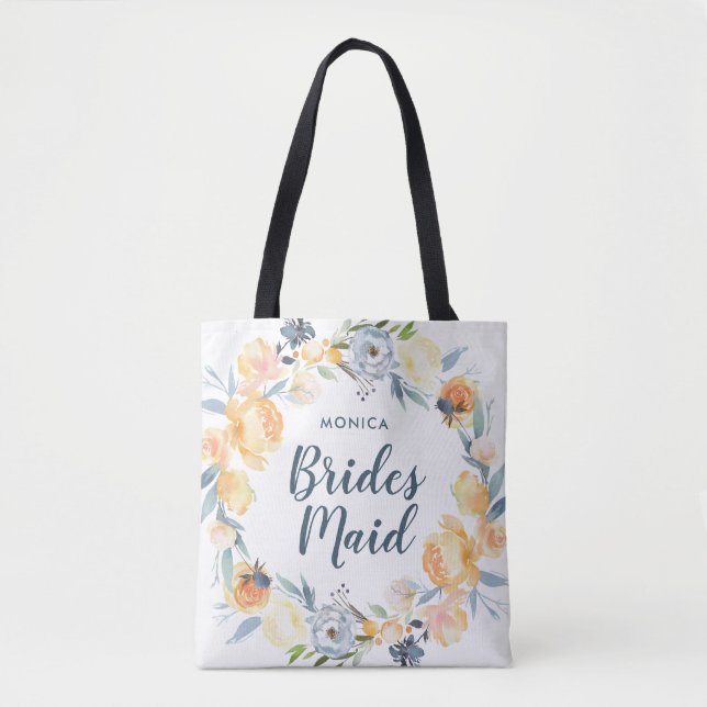 Tote Bag Sirène Florale Monogramme (Devant)