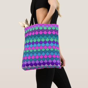 Tote Bag Sirène multicolore aux couleurs vives