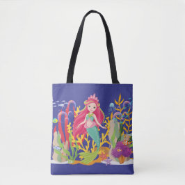 Tote Bag Sirène Océanique : cheveux longs