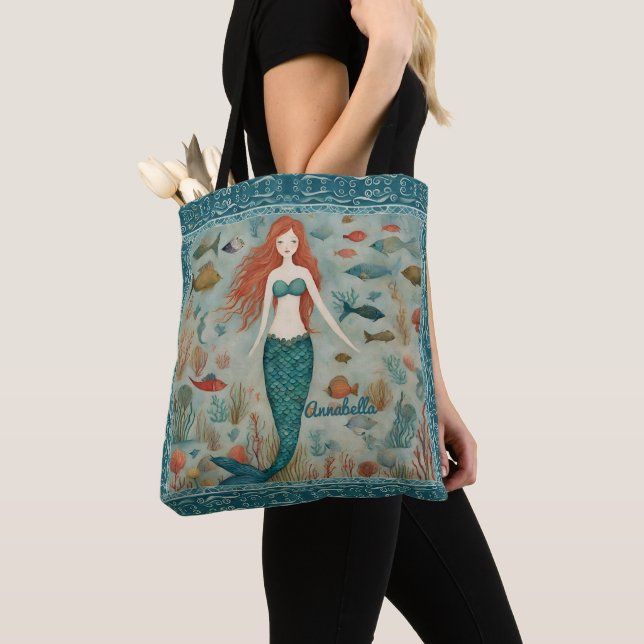Tote Bag Sirène personnalisée (De près)