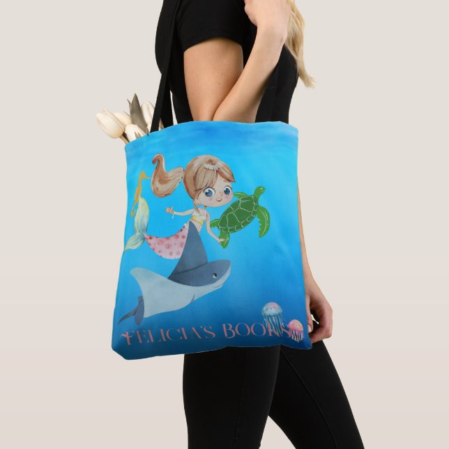 Tote Bag Sirène personnalisée (De près)