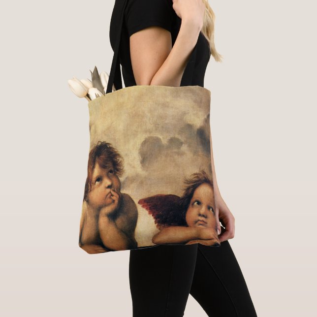 Tote Bag Sistine Madonna Angels par Raphael Sanzio (De près)