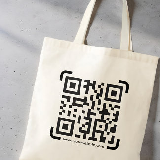 Tote Bag Site Web de Code QR Business Scan Moderne Simple