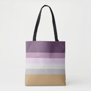 Tote Bag Six Couleurs - Violet Bleu Violet Rose gris Jaune