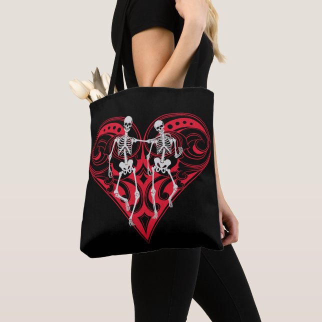 Tote Bag Skeleton Couple (De près)