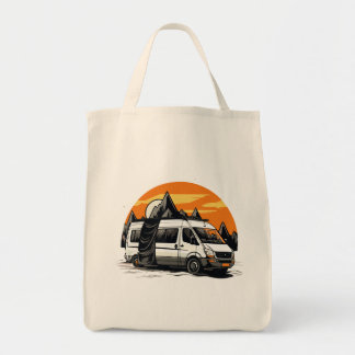 Tote Bag sketchy minimalist camper travel