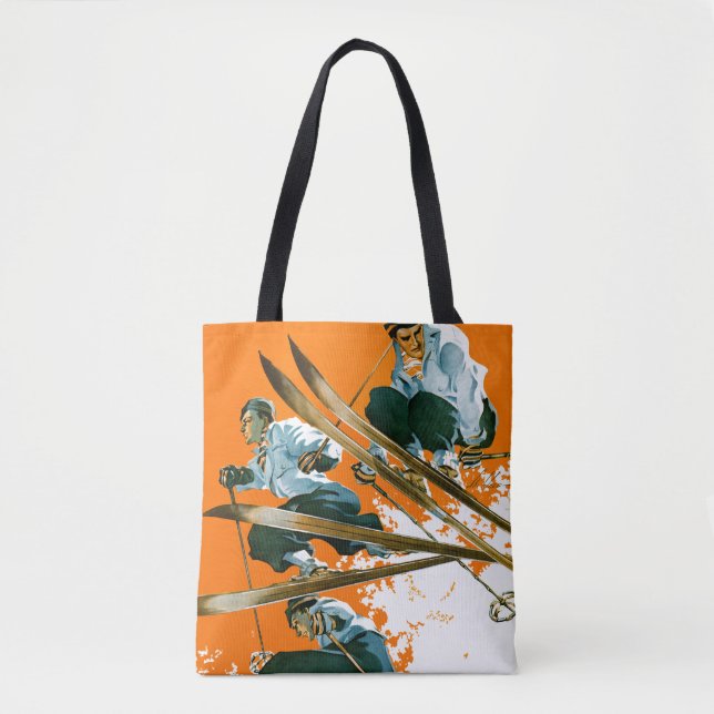 Tote Bag Ski Jumpers par Ski Weld (Devant)